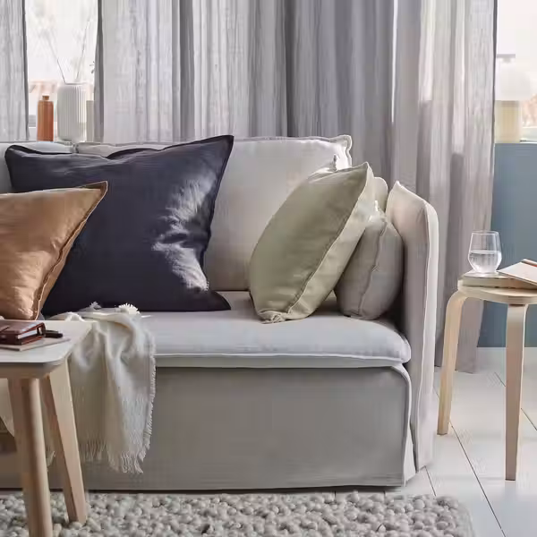 DYTÅG Чехол на подушку - серо-зеленый 50x50 см - схема-чертеж с размерами