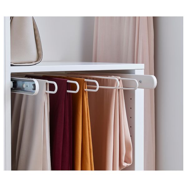 Выдвижная вешалка для брюк, белый, 50x58 см IKEA КОМПЛИМЕНТ 903.666.60 - схема-чертеж с размерами