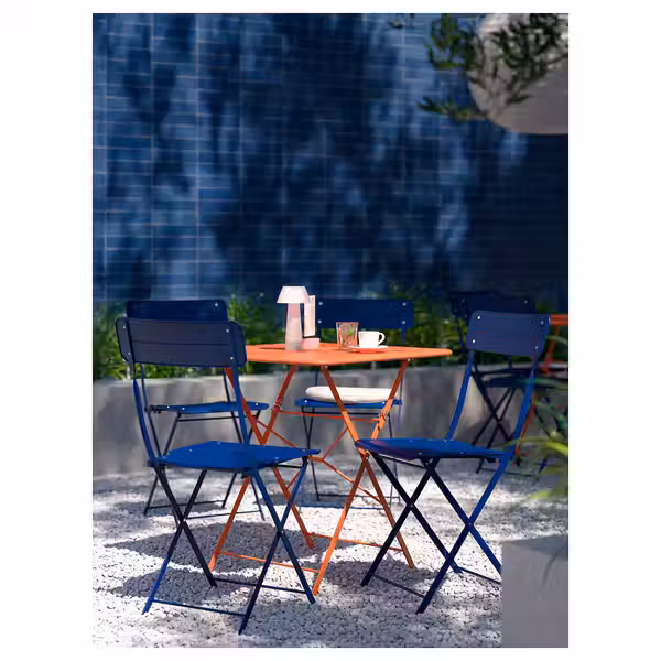 SUNDSÖ СУНДСЁ Стул складной - темно-синий для сада - фото 3