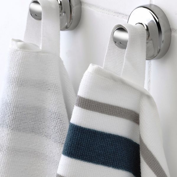 Полотенце, белый, синий 50x100 см IKEA ОТТШЁН 504.325.77 - фото 2