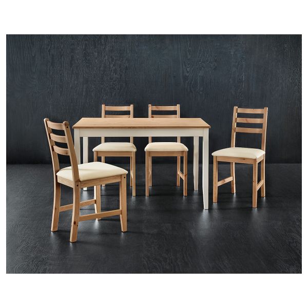 Стол, светлая морилка антик/белая морилка 118x74 см IKEA LERHAMN ЛЕРХАМН 204.442.56 - фото 6