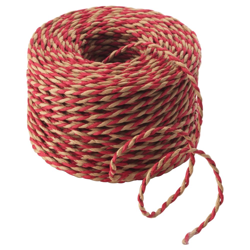 Подарочный шнурок, бежевый, красный 40 м IKEA VINTER 2020 ВИНТЕР 2020 604.742.13 - фото 1