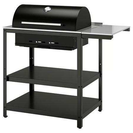 GRILLSKÄR Угольный гриль со столиком - нержавеющ сталь/для сада 93/116x61 см