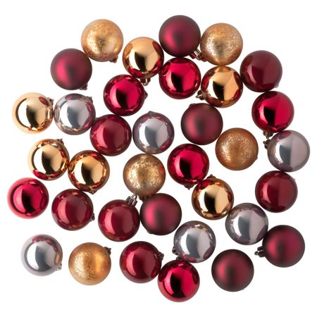 Украшение, шар ВИНТЕР 2015, разл оттенки красн (6 см)