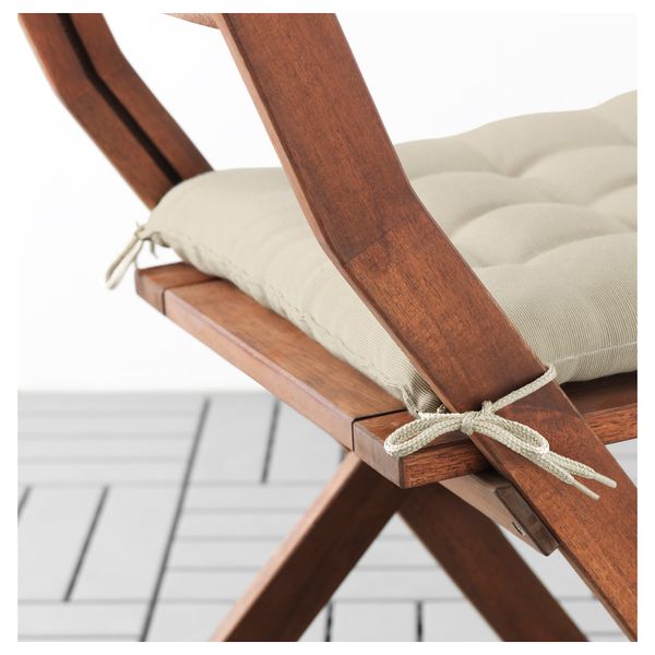 Подушка на садовый стул ХОЛЛО, бежевый (40x40 см) - фото 3