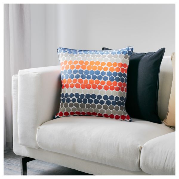 Чехол на подушку ФЛОНГ, разноцветный (50x50 см) - схема-чертеж с размерами