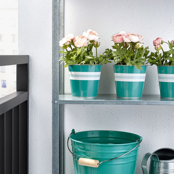 Кашпо, для дома, улицы бирюзовый 12 см IKEA КЭКИПЛОММОН 504.523.39 - фото 3