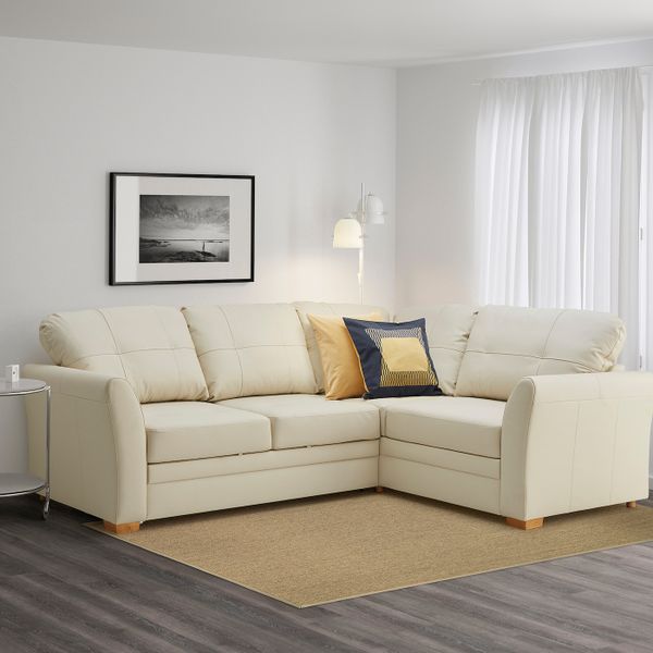 Угловой диван-кровать c модулем для хран, пр, Глосе/Бумстад бежевый IKEA GESSBERG ГЕССБЕРГ 503.777.45 - фото 2