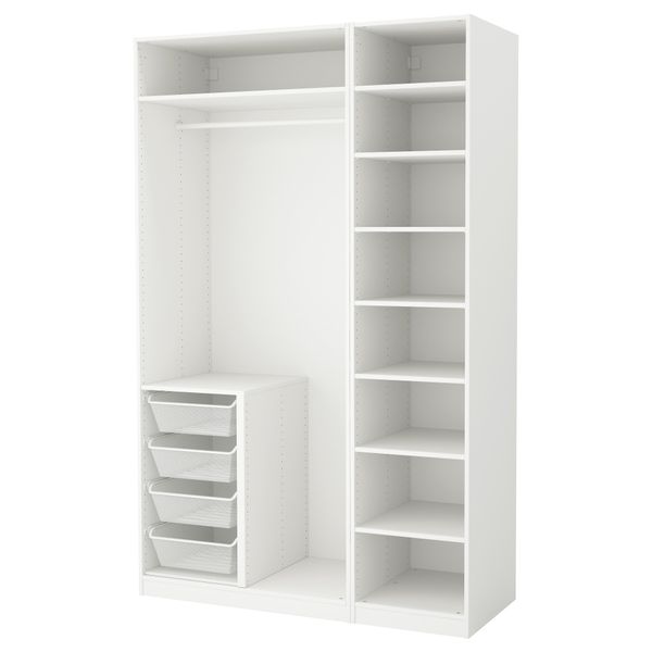 Гардероб, белый, 150x58x236 см IKEA PAX ПАКС 091.284.00 - схема-чертеж с размерами