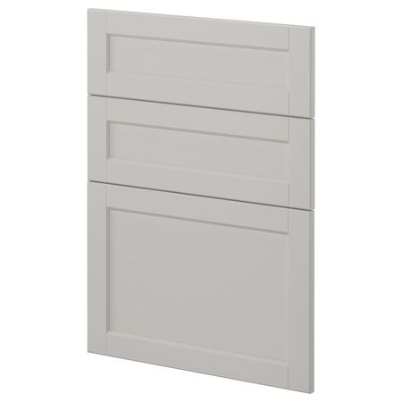 3 фасада для посудомоечной машины, Лерхюттан светло-серый 60 см IKEA METOD МЕТОД 593.911.67