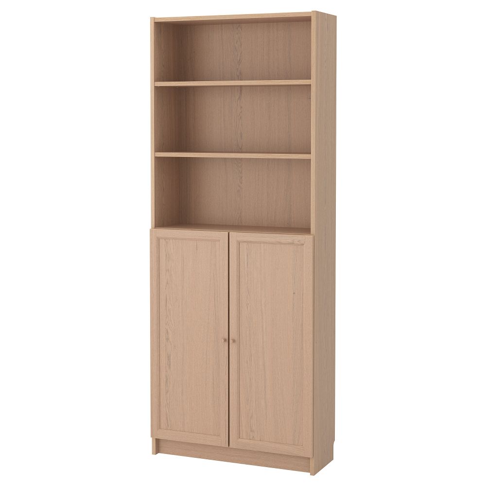 Стеллаж с дверьми, 80x30x202 cm IKEA BILLY БИЛЛИ, OXBERG ОКСБЕРГ 992.810.63 - фото 1