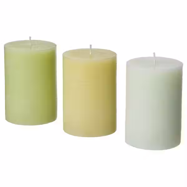 LÖVSKOGSLUND ЛЁВСКОГСЛУНД Ароматическая формовая свеча - Яблоко разные цвета 30 ч - фото 1