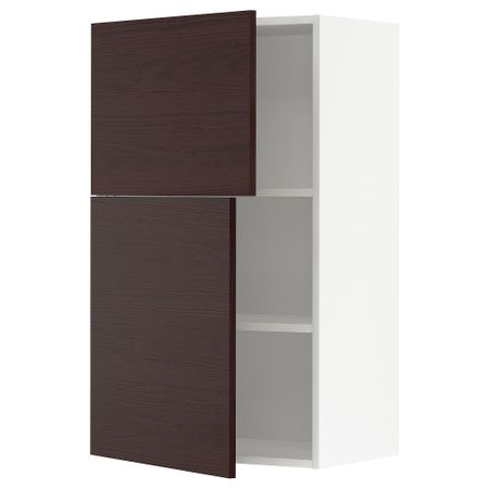 Навесной шкаф с полками, 2 дверцы, 60x100 cm IKEA METOD МЕТОД 894.548.94