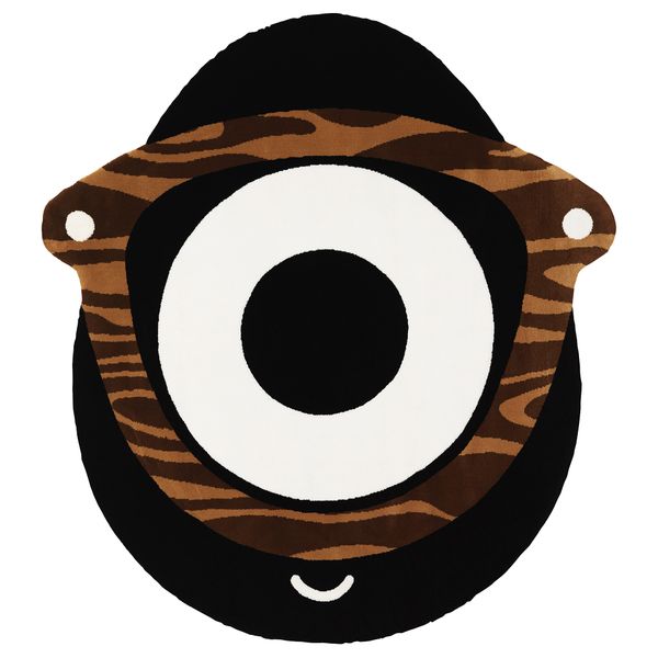 Ковер, короткий ворс ФЁРНИАД, черный (153x170 см) - фото 1