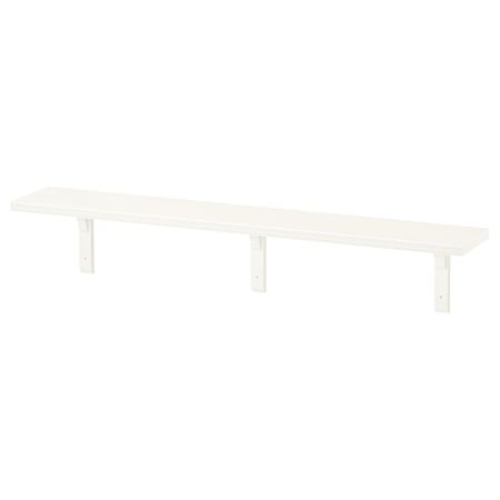 Полка навесная, белый 120x20 см IKEA BERGSHULT БЕРГСХУЛЬТ / RAMSHULT РАМСГУЛЬТ 593.254.79