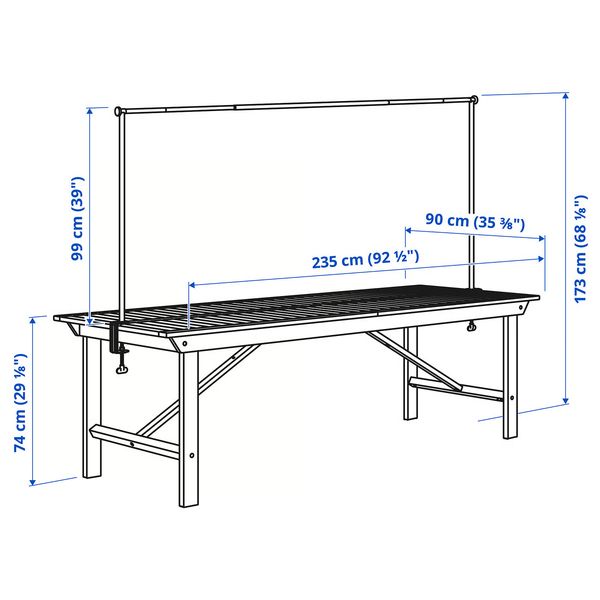 IKEA в интерьере - схема-чертеж с размерами