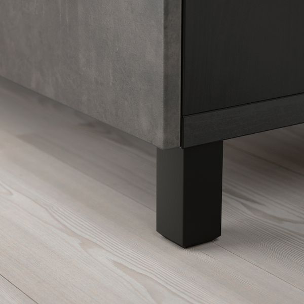 Комбинация для хранения с дверцами, черно-коричневый Кэлльв/Стуббарп/темно-серый под бетон 180x42x74 см IKEA BESTÅ БЕСТО - фото 6