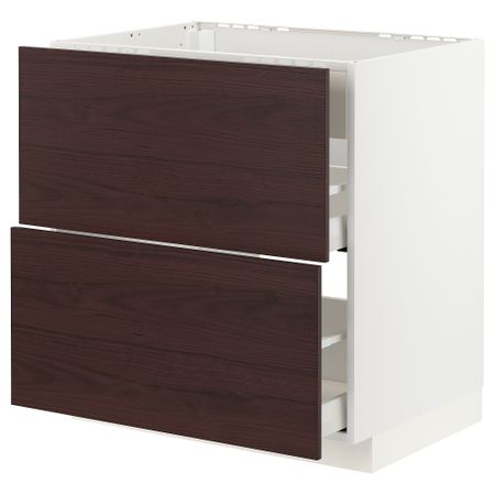 Напольный шкаф для Варочная панели, вытяжка, 80x60 cm IKEA METOD МЕТОД, MAXIMERA МАКСИМЕРА 893.356.60