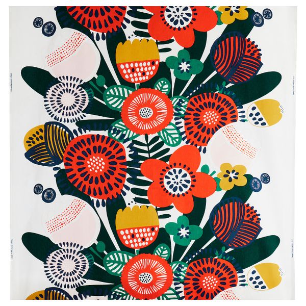 Ткань, белый/разноцветный 150 см IKEA IRMELIN ИРМЕЛИН 904.307.17 - фото 1