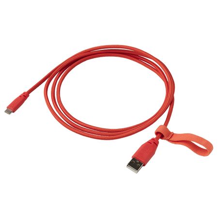 Кабель USB тип А – USB тип С, текстиль/оранжевый 1.5 м IKEA LILLHULT ЛИЛЛЬХУЛЬТ 104.928.94