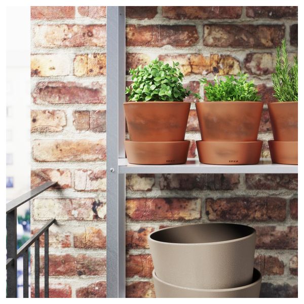 Горшок цветочный с поддоном ИНГЕФЭРА, для сада, терракота (12 см) - фото 3