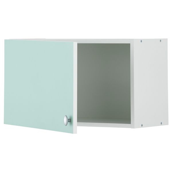 Навесной шкаф с дверцей АЛЬБРУ, светло-зеленый (60x35 см) - схема-чертеж с размерами