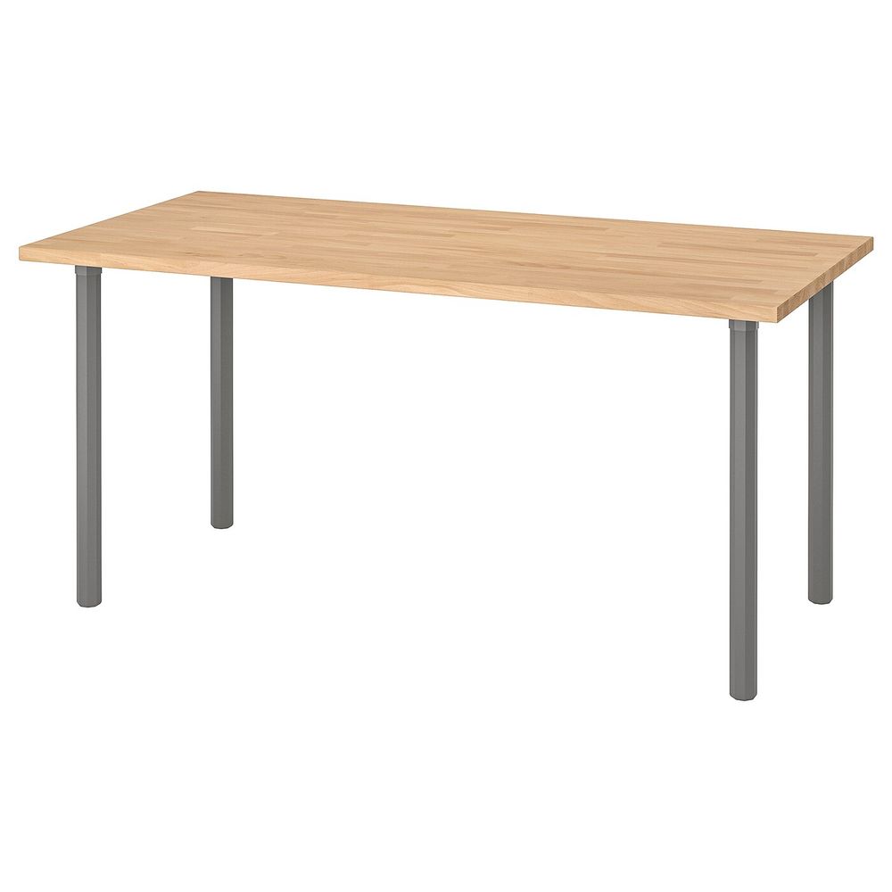 Стол, бук/серый 155x75 см IKEA GERTON ГЕРТОН 492.792.46 - фото 1