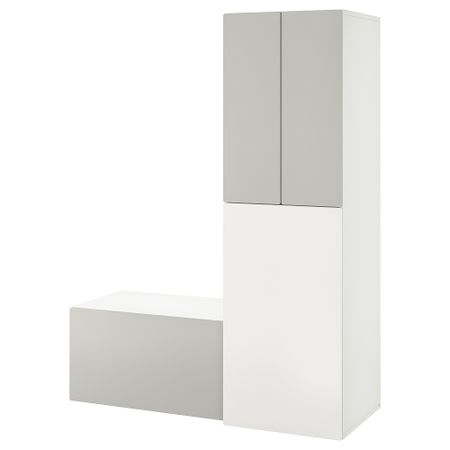 Гардероб с выдвижным модулем, 150x57x196 cm IKEA SMÅSTAD СМОСТАД 694.838.16