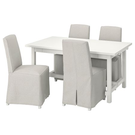 Стол и 4 стула, 152, 223 cm IKEA BERGMUND БЕРГМУНД, NORDVIKEN НОРДВИКЕН 094.073.02