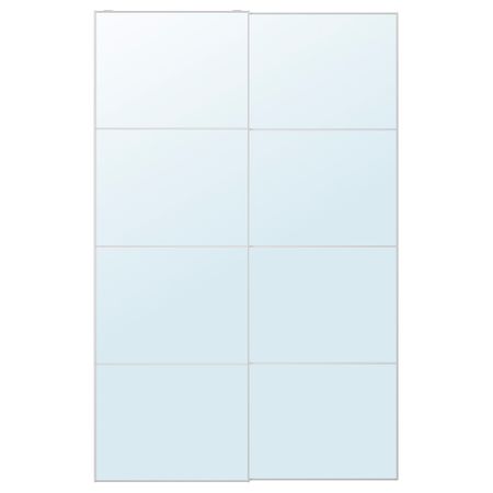 Пара раздвижных дверей, 150x236 см, зеркальное стекло IKEA AULI АУЛИ 694.379.09