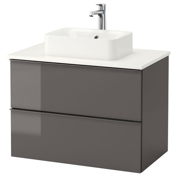 Шкаф со столешницей 45x32 раковина, 82x49x72 cm IKEA GODMORGON ГОДМОРГОН, TOLKEN ТОЛКЕН 792.089.12 - фото 1