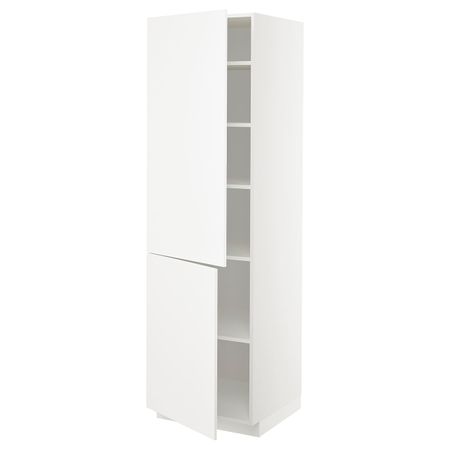 Высокий шкаф с полками, 2 дверцы, белый/Веддинге белый 60x60x200 см IKEA METOD МЕТОД 692.322.53