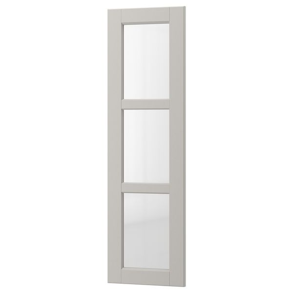 Стеклянная дверь ЛЕРХЮТТАН, светло-серый - схема-чертеж с размерами