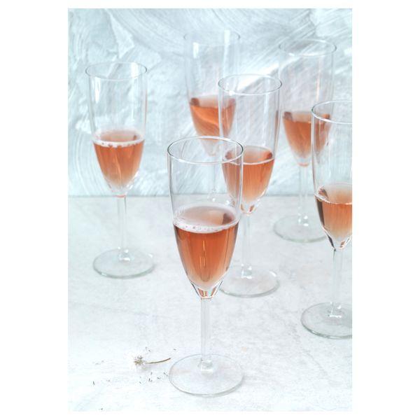 Бокал для шампанского ХЕДЕРЛИГ, прозрачное стекло (22 сл) - схема-чертеж с размерами