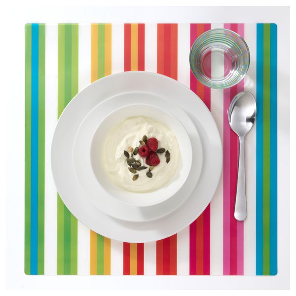 Салфетка под прибор ПОББИГ, в полоску, разноцветный (37x37 см) - фото 2