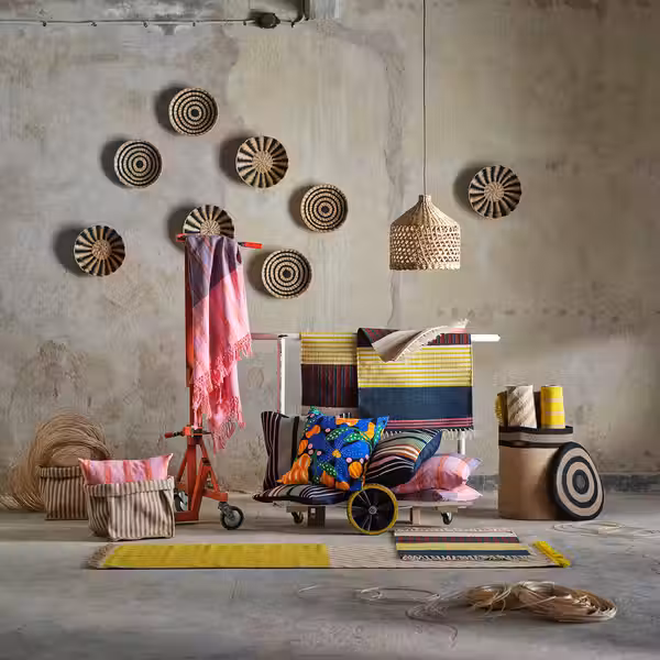 MÄVINN МЭВИНН Чехол на подушку - разноцветный/цветочный орнамент 50x50 см - схема-чертеж с размерами