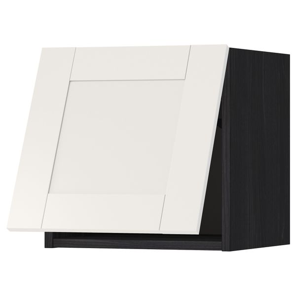 Горизонтальный навесной шкаф МЕТОД, черный, Сэведаль белый - схема-чертеж с размерами