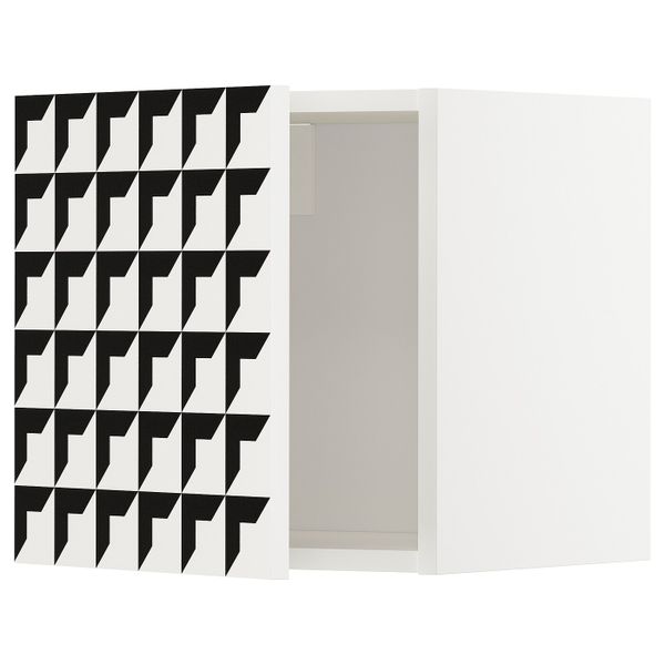 Шкаф навесной, белый, Иттербин с печатным рисунком 40x40 см IKEA МЕТОД 292.870.30 - схема-чертеж с размерами