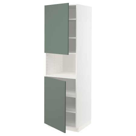 Высокий шкаф для СВЧ, 2 дверцы, полки IKEA METOD МЕТОД 494.642.63