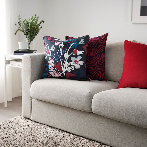 Чехол на подушку, темно-синий/разноцветный 50x50 см IKEA MÅLARBORSTE МОЛАРБОРСТЕ 504.474.37 - фото 5