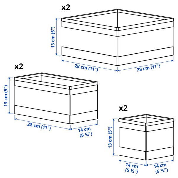 Упаковка 4 из 3 для IKEA - схема-чертеж с размерами