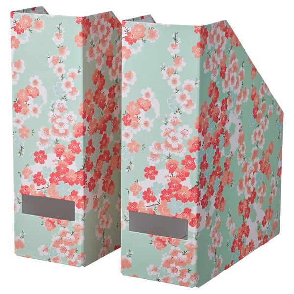 Подставка для журналов, цветок/светло-зеленый IKEA TJENA ТЬЕНА 704.770.27 - фото 1