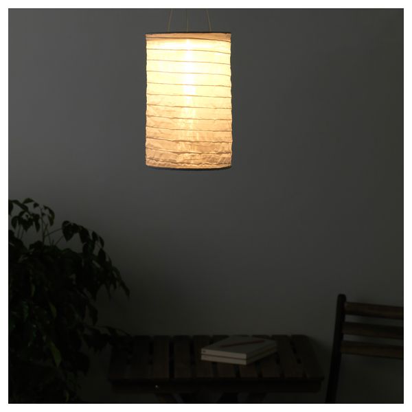 Подвесной светильник на солнечн батарея СОЛВИДЕН, в форме трубки белый (15 см) - фото 3