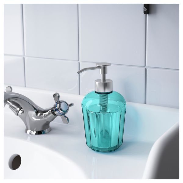 Дозатор для жидкого мыла СВАРТШЁН, бирюзовый - фото 2