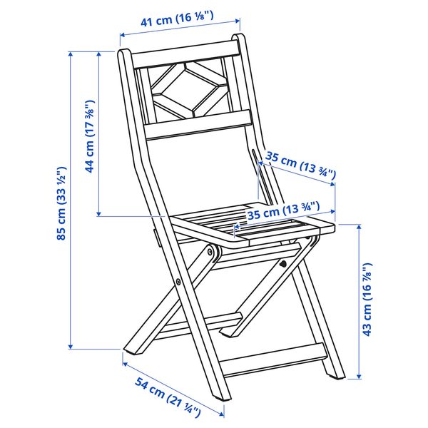 IKEA в интерьере - схема-чертеж с размерами