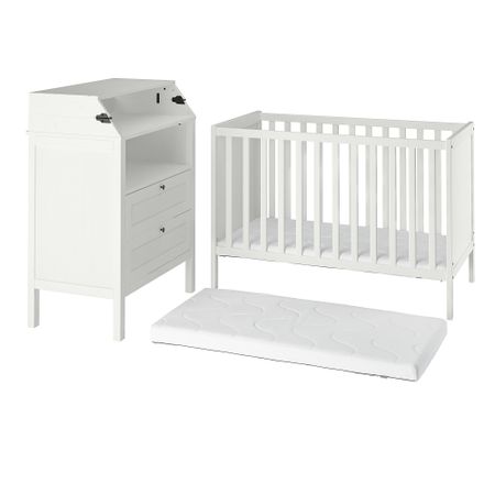 Комплект мебели для детской, 3 предмета, белый IKEA SUNDVIK СУНДВИК 694.158.46