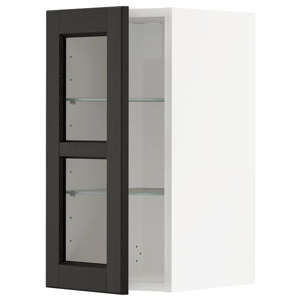 METOD Навесной шкаф/полки/стеклян дверца - фото 1