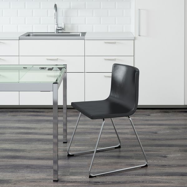 Стул, хромированный/Мьюк темно-коричневый IKEA BERNHARD БЕРНГАРД 903.597.92 - фото 4