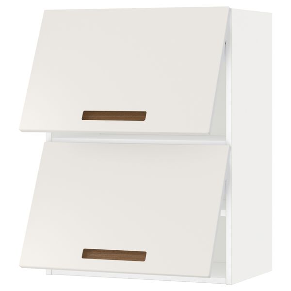 Навесной шкаф, 2 дверцы, горизонтальный МЕТОД, белый, Мэрста белый - схема-чертеж с размерами