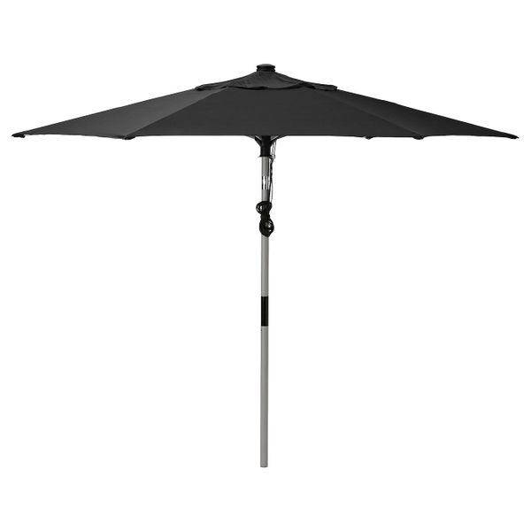 Зонт от солнца, серый под дерево/черный 300 см IKEA BETSÖ БЕТСО / LINDÖJA ЛИНДЭЙА 993.247.60 - фото 1